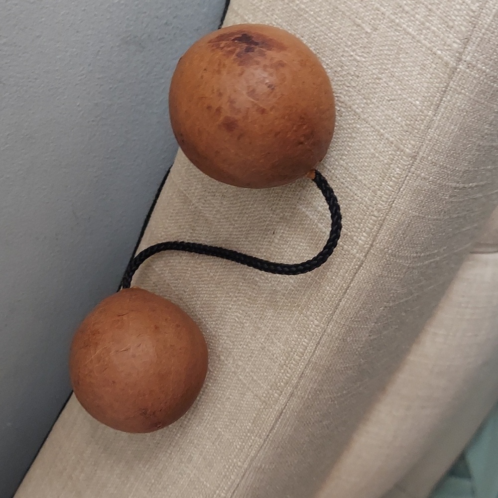 Authentic Handcrafted Aslatua Gourd Percussion Instrument Toy Art Africa Ghana